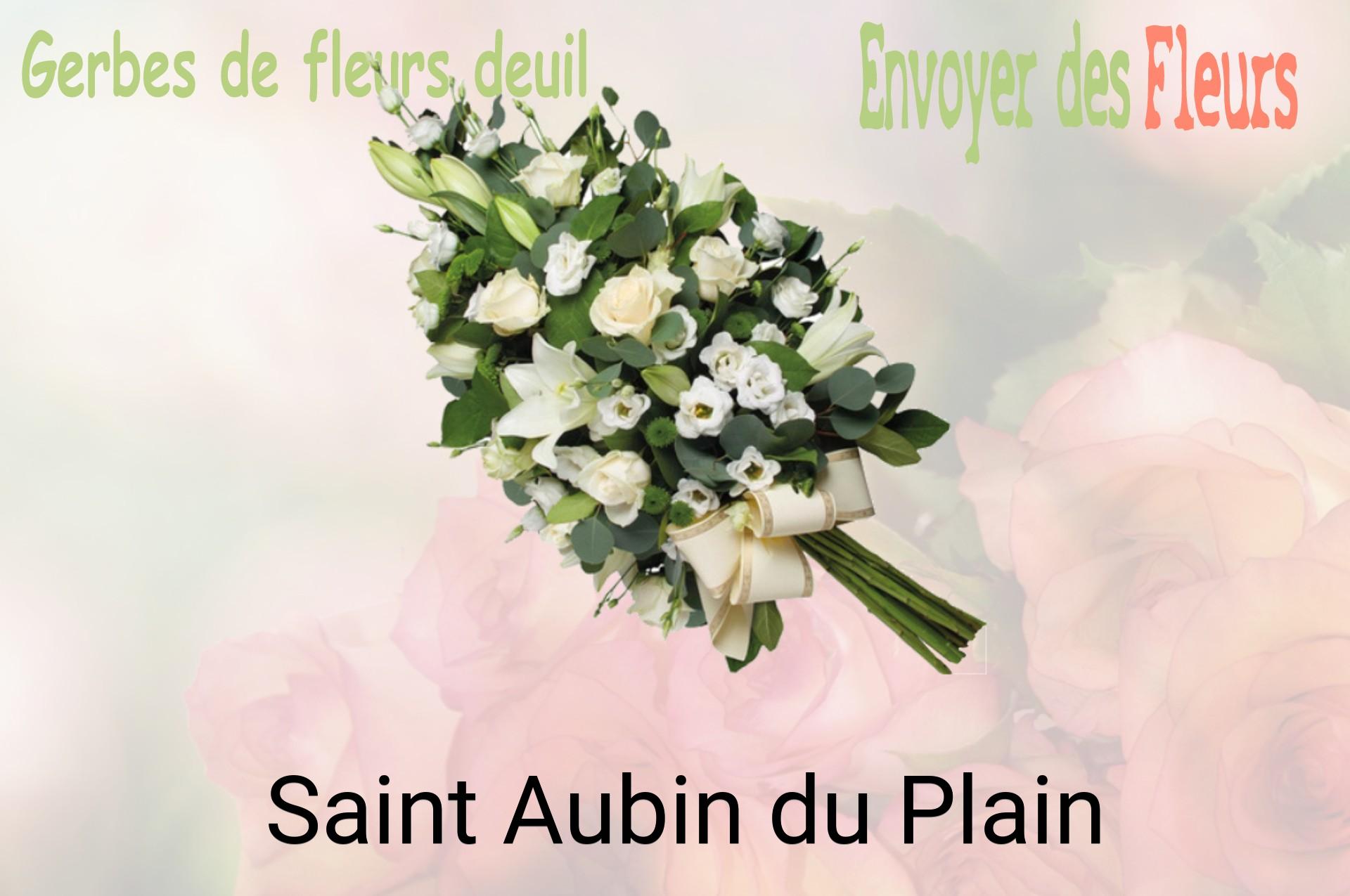 Gerbe de fleurs de deuil livrée à Saint-Aubin-du-Plain